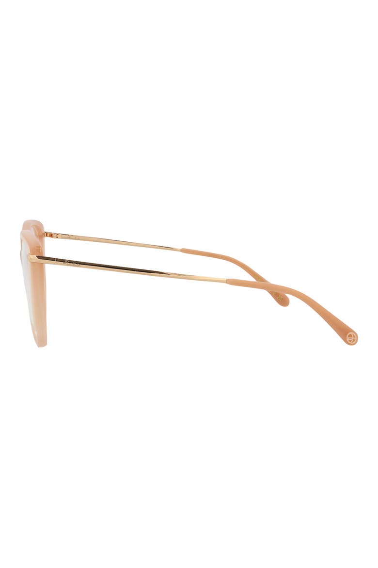 54mm Cat Eye Optical Glasses, Alternate, color, BEIGE/ GOLD/ TRANSPARENT