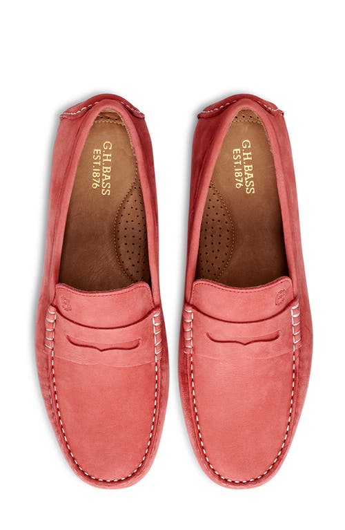 G.h.bass Davis Driving Shoe In Red Coral
