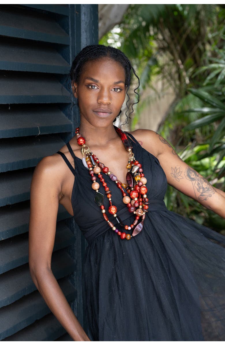 Lunaversoul Mahogany Soul Necklace, Alternate, color, Multicolor