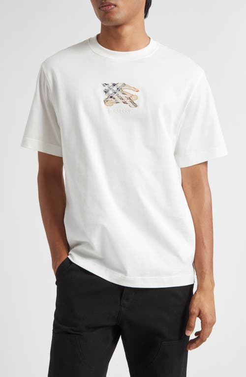 Burberry Seth Ekd Cotton Jersey T-shirt In White