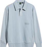 BOSS Cotton Jersey Long Sleeve Polo