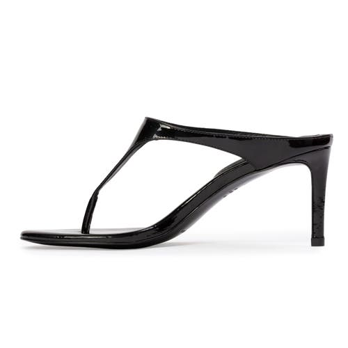 Black Suede Studio Laurel 65 Patent Mule In Black