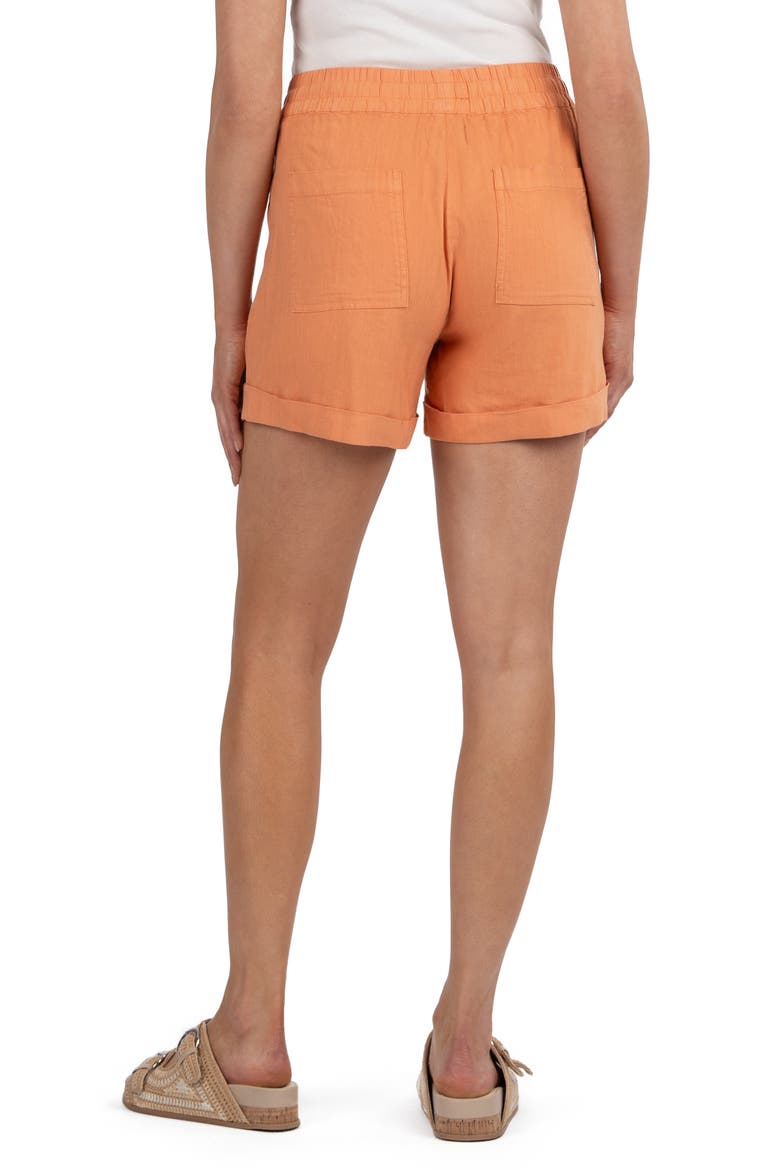 Lelani Linen Blend Drawstring Shorts, Alternate, color, SUNKIST
