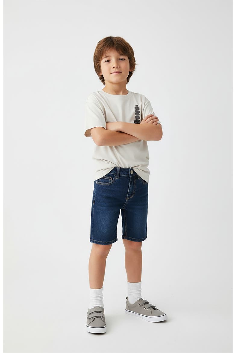 Kids' Rebel Relaxed Fit Straight Leg Shorts, Alternate, color, DARK WASH