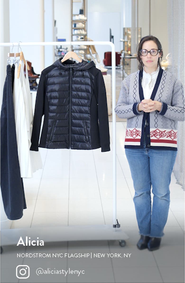 Della Mixed Media Down Puffer Jacket, sales video thumbnail