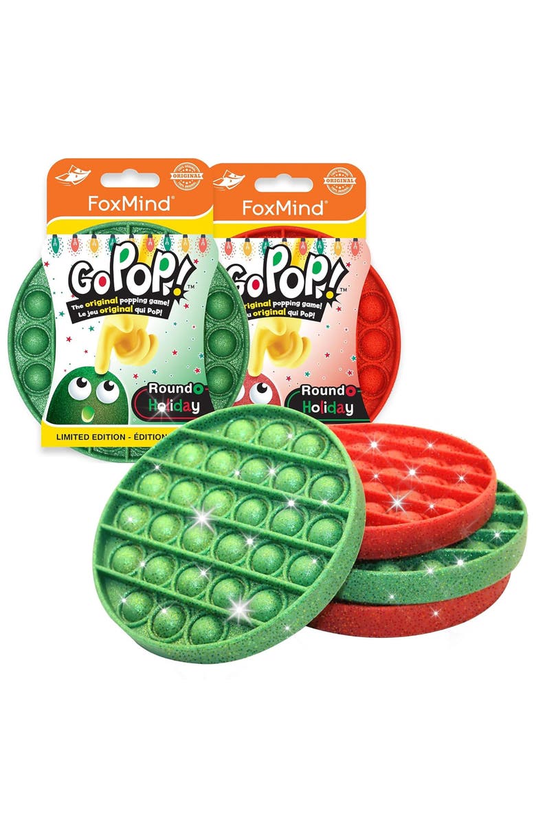 FoxMind Games Go Pop Roundo Holiday Limited Edition Green, Alternate, color, Green