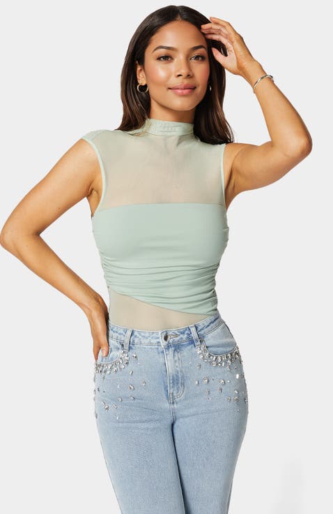 Draped Knit Bodysuit