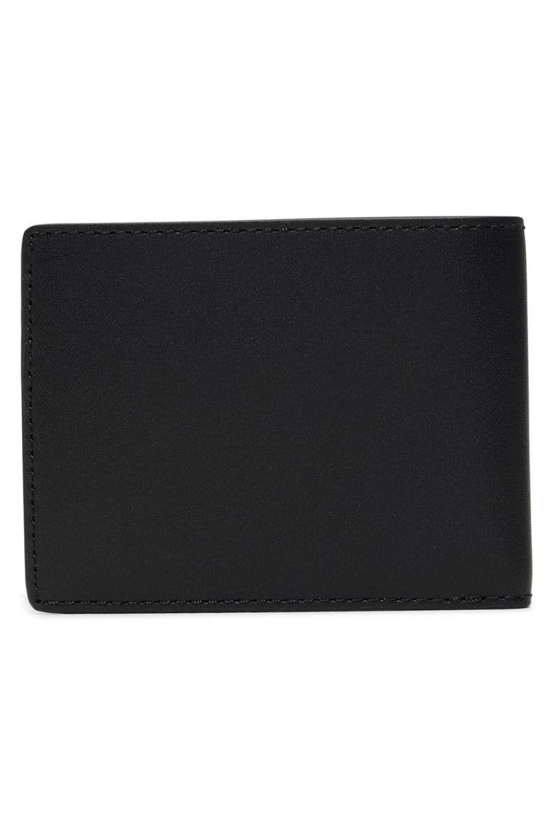Slim Bifold Leather Wallet, Alternate, color, BLACK