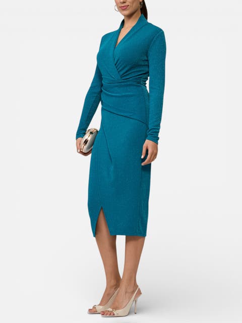 Bret Wrap Front Midi Dress