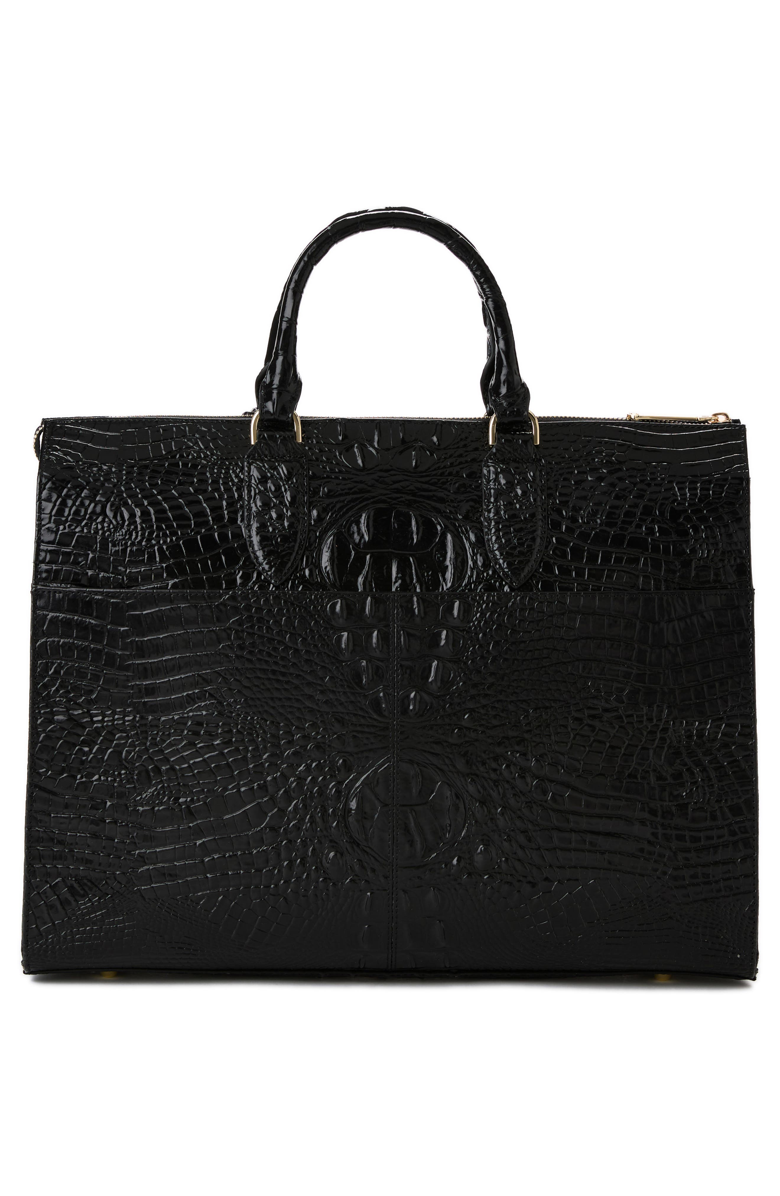 Brahmin Business Croc Embossed Leather Tote, Alternate, color, 