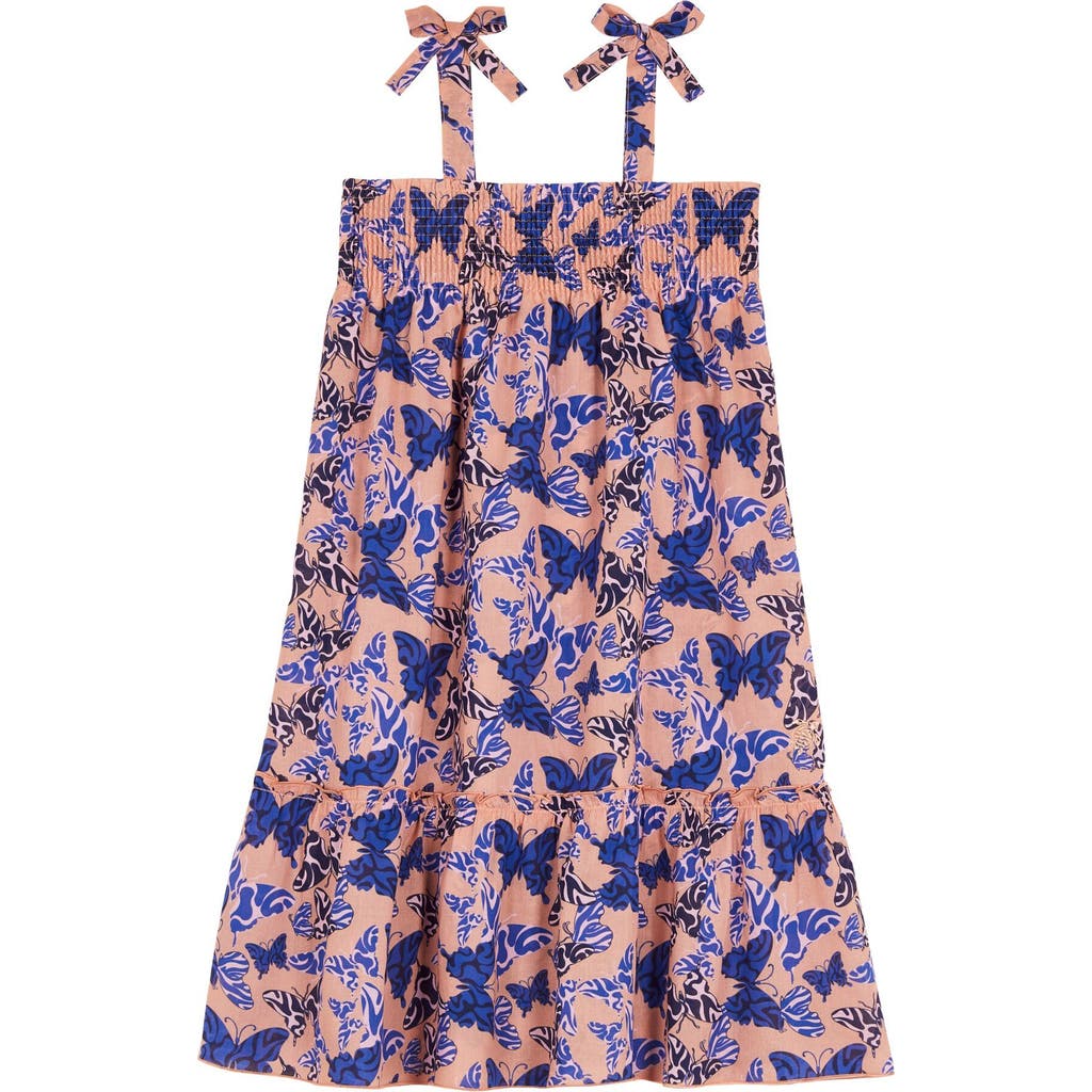 Vilebrequin Girl's Butterfly-print Dress In Pink