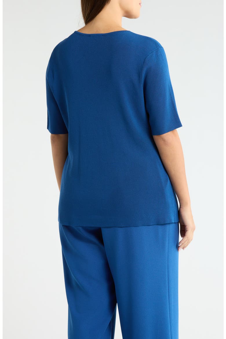 Short Sleeve Sweater, Alternate, color, RIVERSIDE BLUE