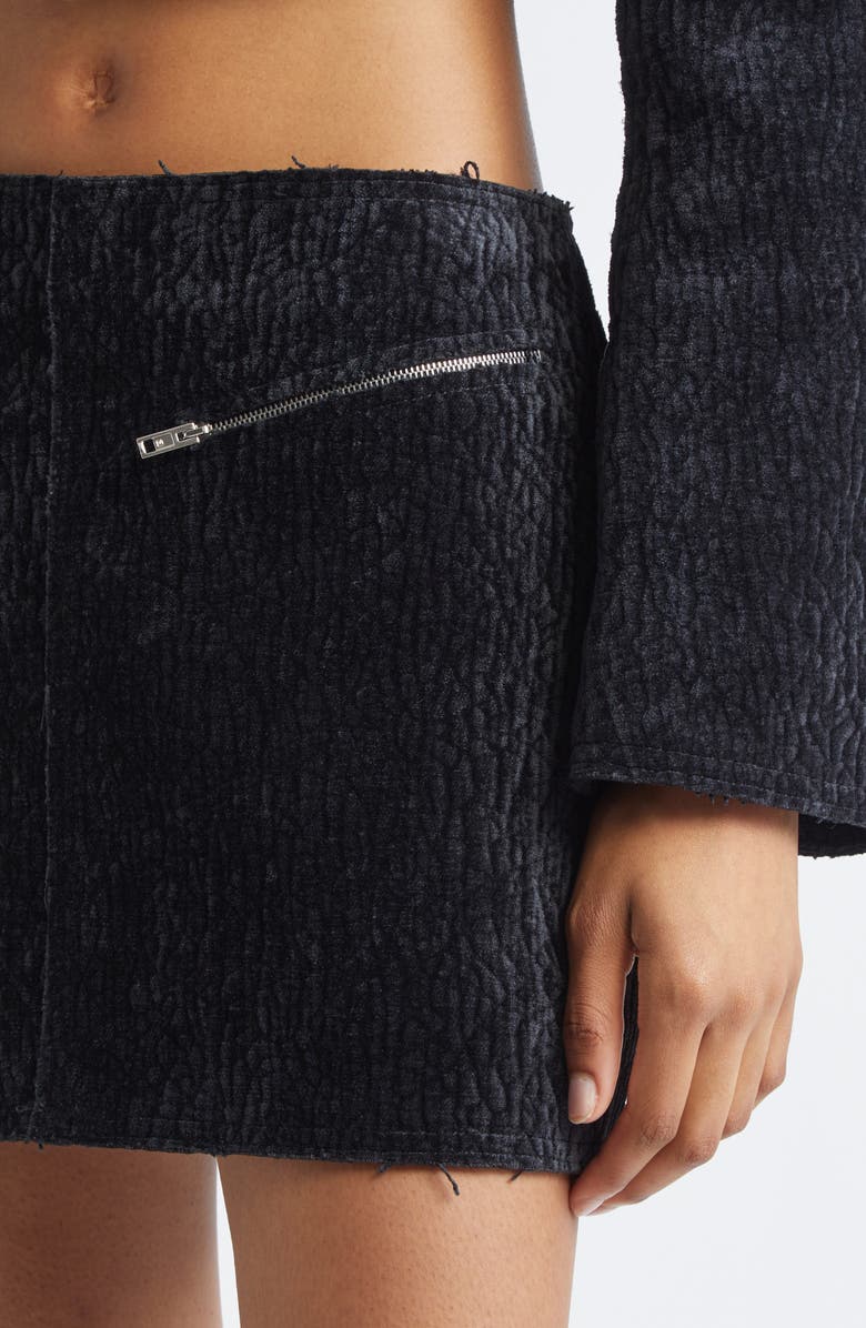 Alexander Wang Low Rise Miniskirt, Alternate, color, Black