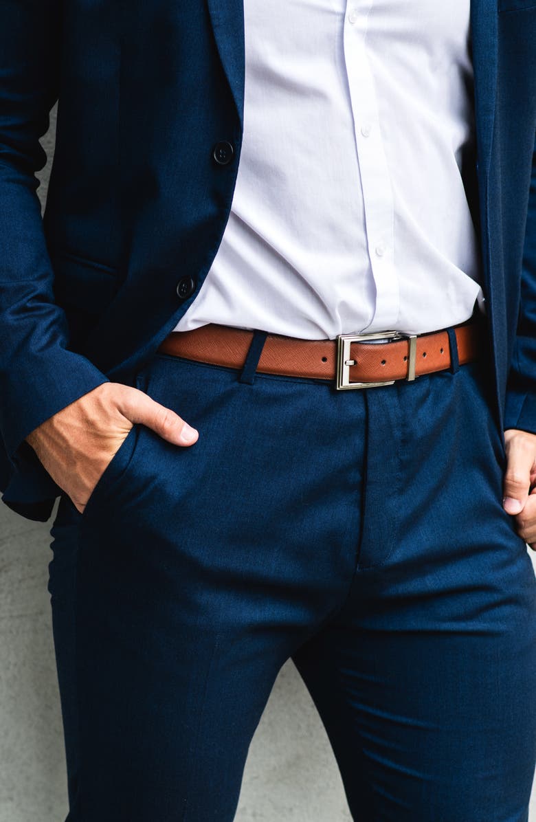 Vince Camuto Reversible Leather Belt, Alternate, color, Tan/ Black