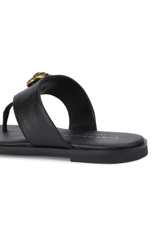 Kurt Geiger London Chelsea Square Toe T-bar Sandal In Black