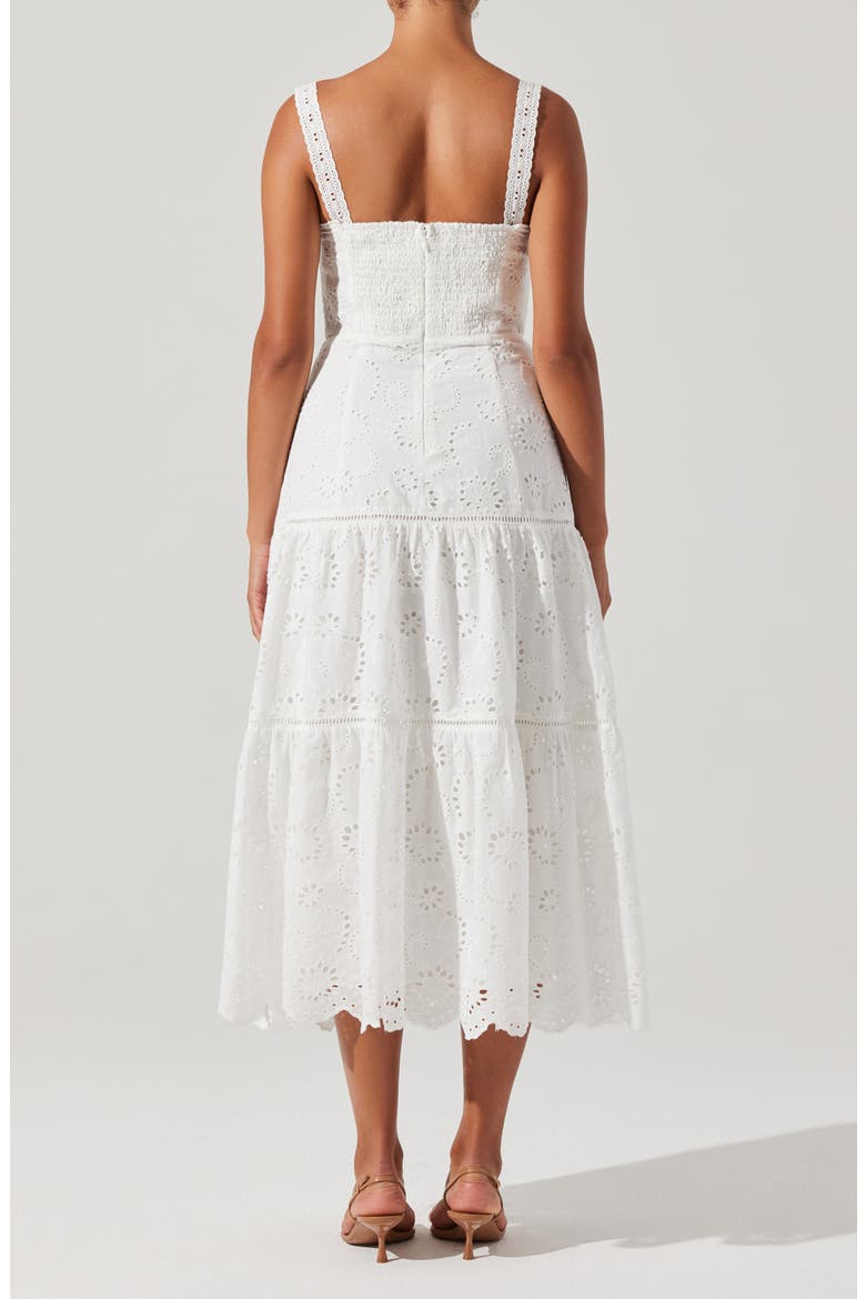 Pellagia Eyelet Maxi Dress, Alternate, color, WHITE