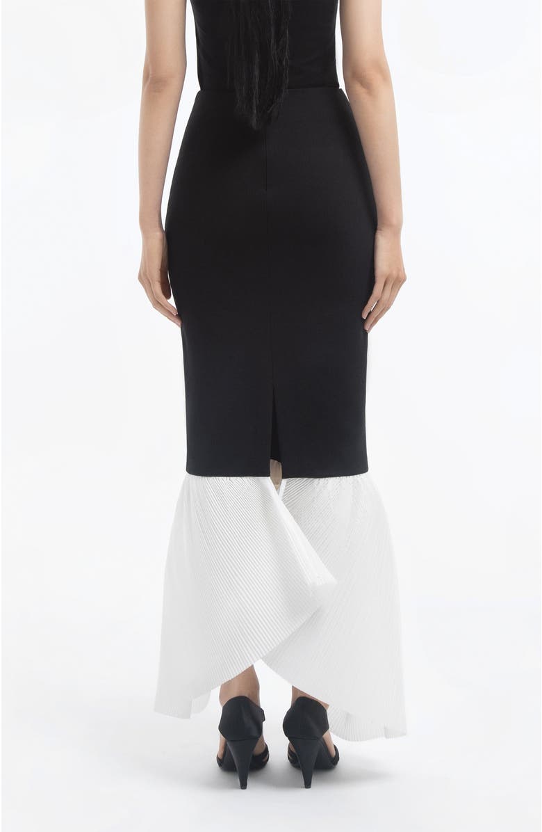 CO Peplum Skirt in Jersey, Alternate, color, Black & White