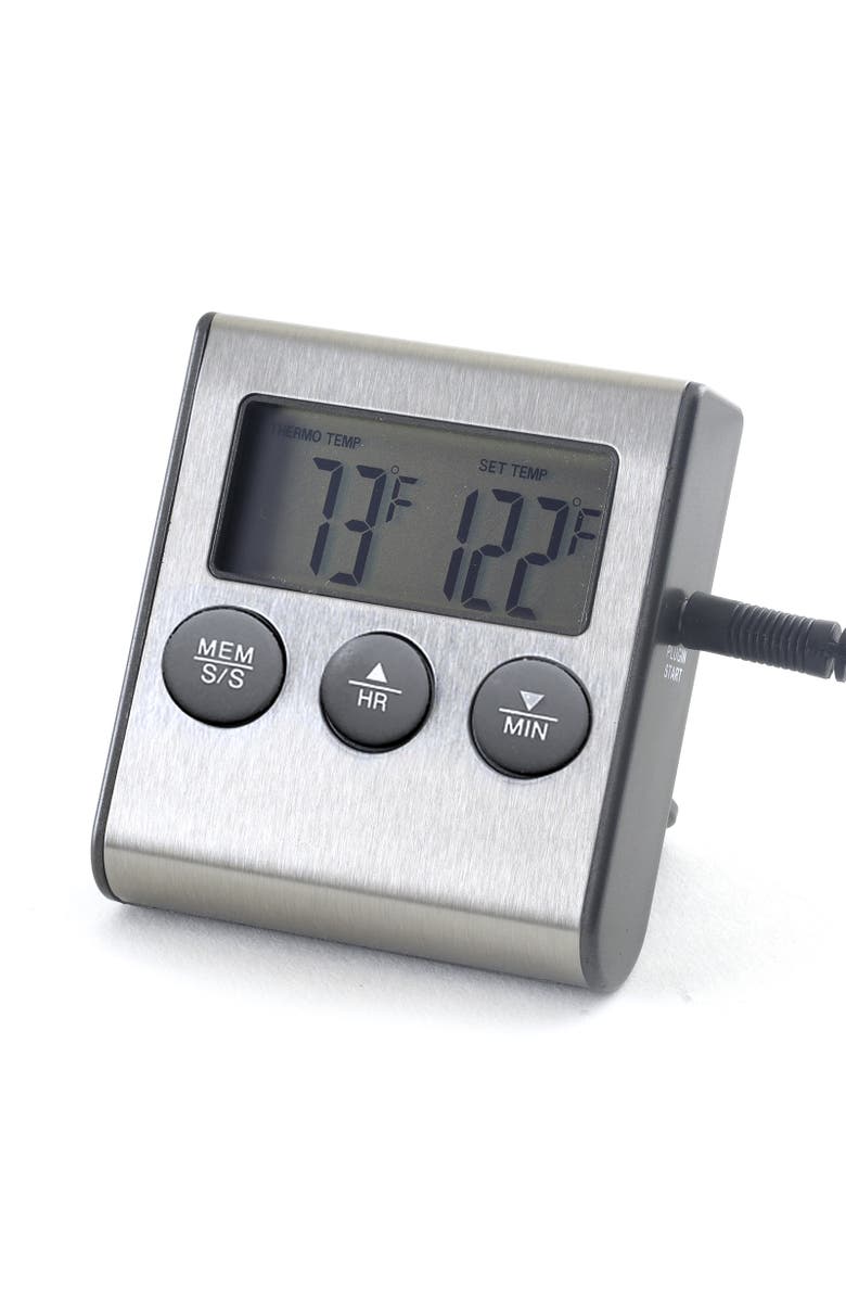 Norpro Digital Probe Thermometer/Timer, Main, color, Silver