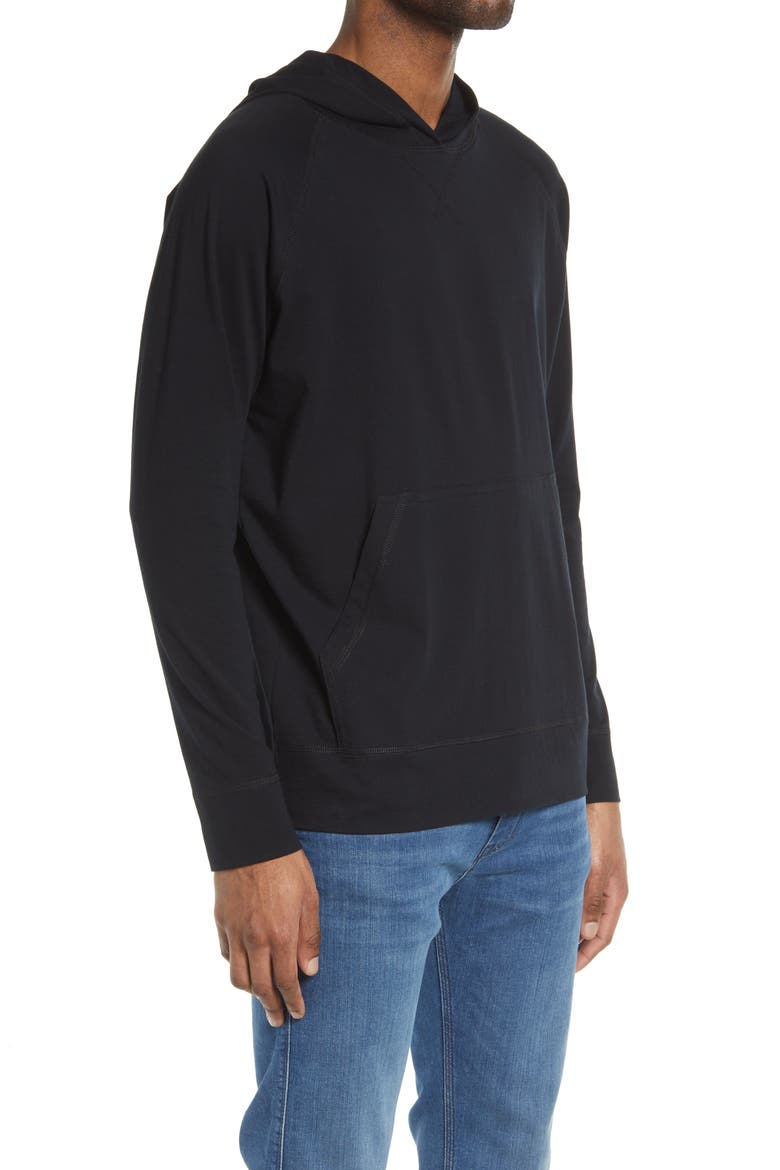 Pima Cotton Hoodie, Alternate, color, BLACKOUT