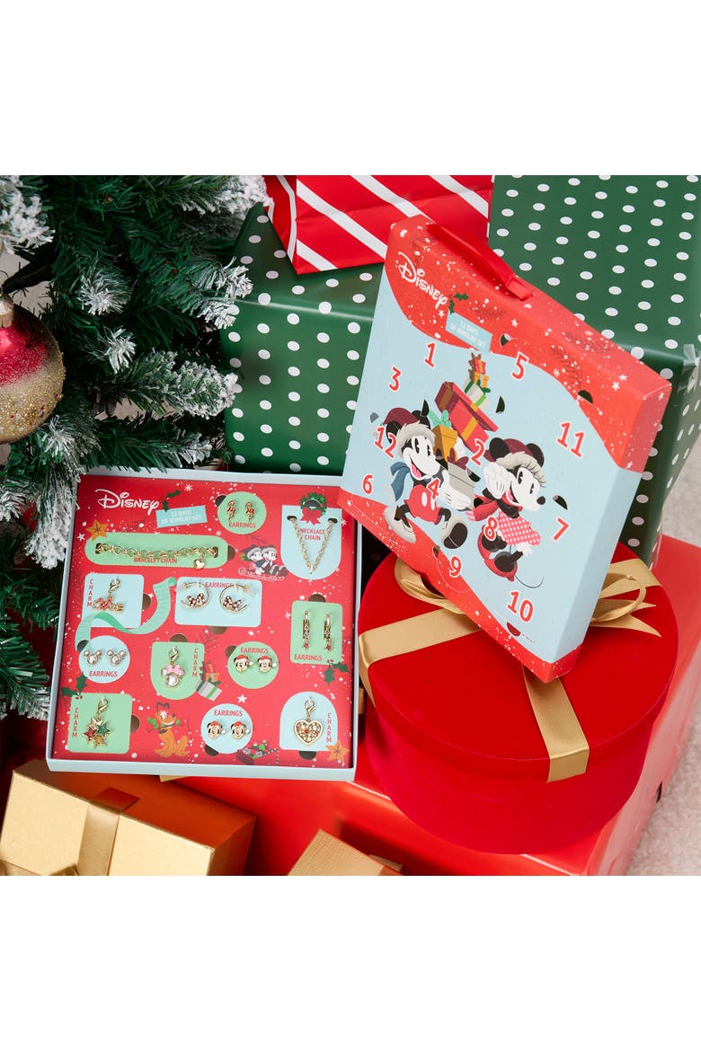 Mickey & Minnie Advent Calendar 12-Piece Jewelry Set, Alternate, color, Multicolor
