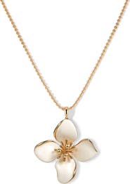 RETRO CHIC Large Iris Blossom Pendant Neckalce