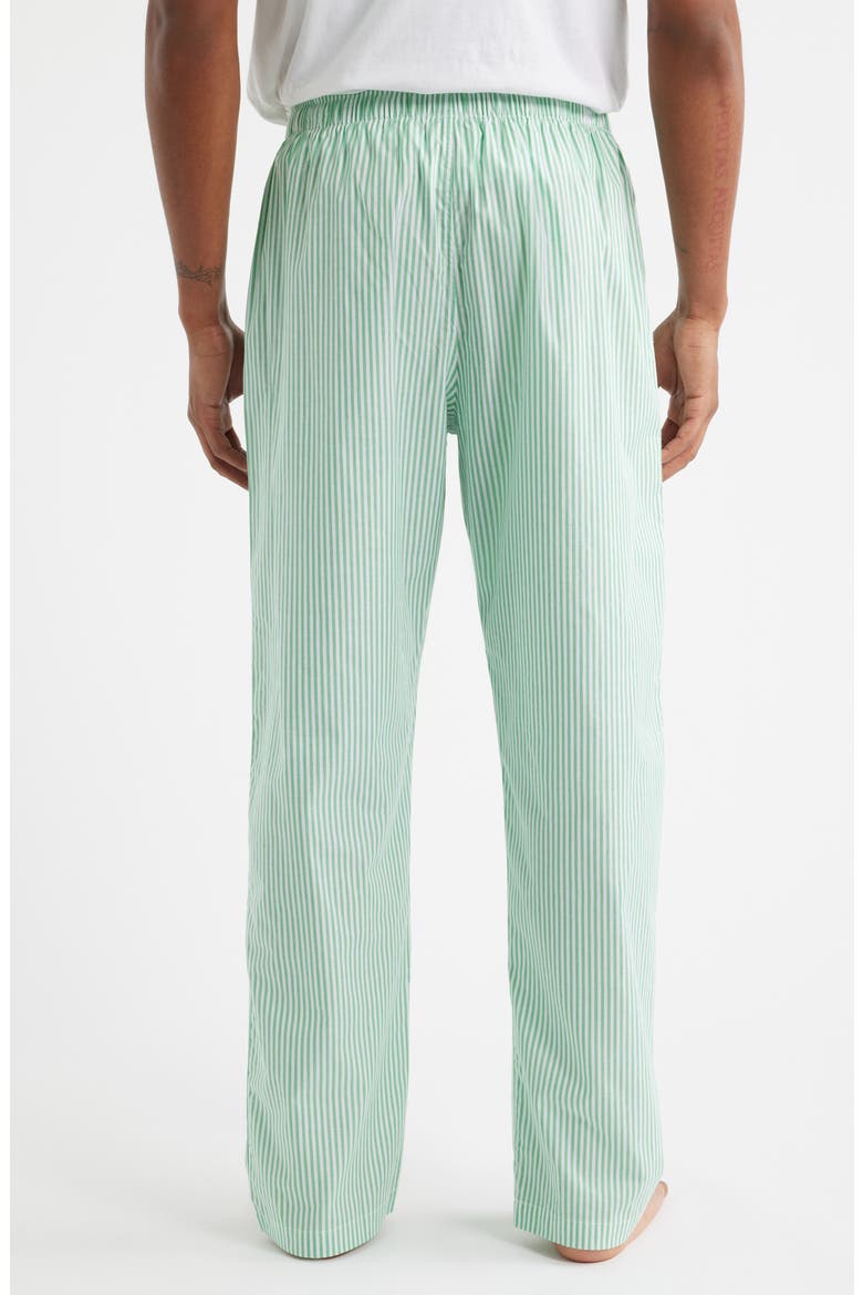 Yarn-Dyed Cotton Pajama Pants, Alternate, color, GREEN STRIPE CRUISE NAVY