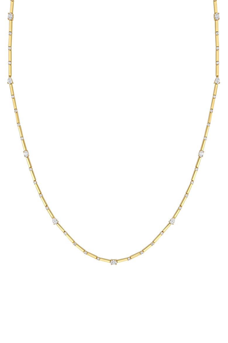 Liora Diamond Station Tennis Necklace, Main, color, 18K YELLOW GOLD