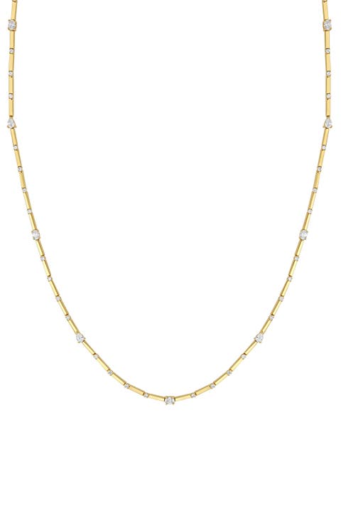 Liora Diamond Station Tennis Necklace