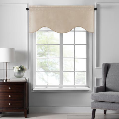 Colette Faux Silk Scalloped Window Valance