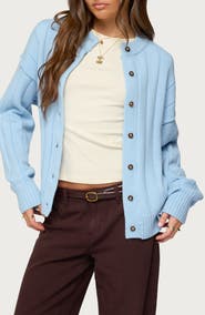 EDIKTED Joanie Wide Rib Cardigan
