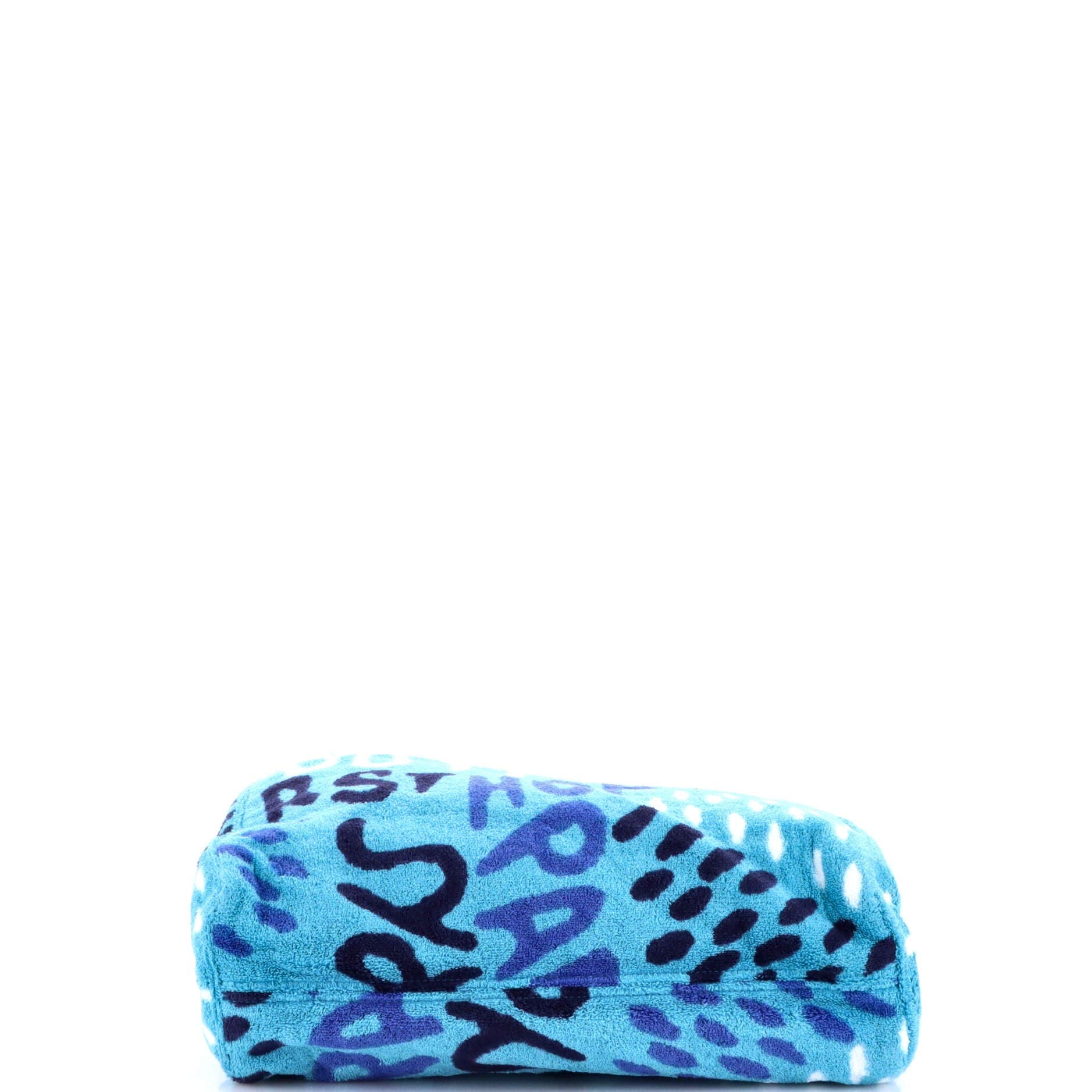 Pre-Owned Goyard Eponge Bag Printed Terry Cloth PM, Alternate, color, Blue