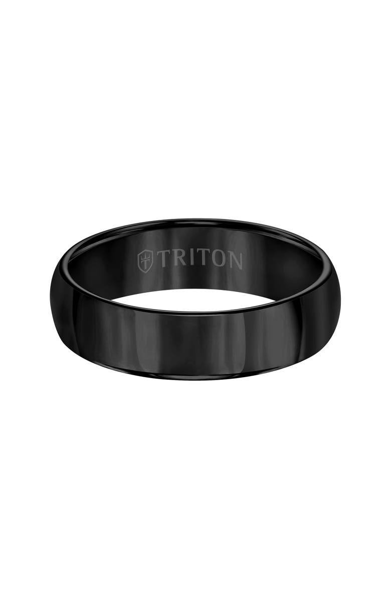 Triton 6MM Tungsten Carbide Ring with Domed Bright Finish and Round Edge, Alternate, color, 