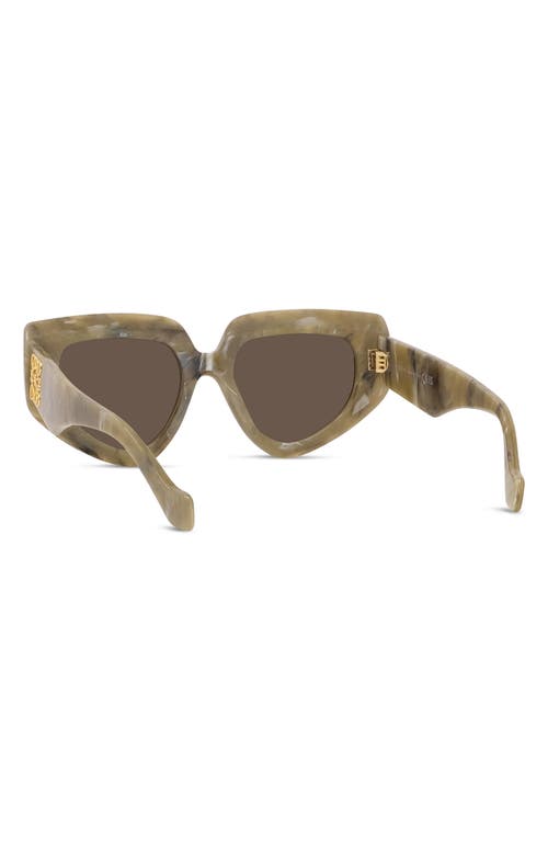 Loewe Anagram 51mm Geometric Sunglasses In Brown