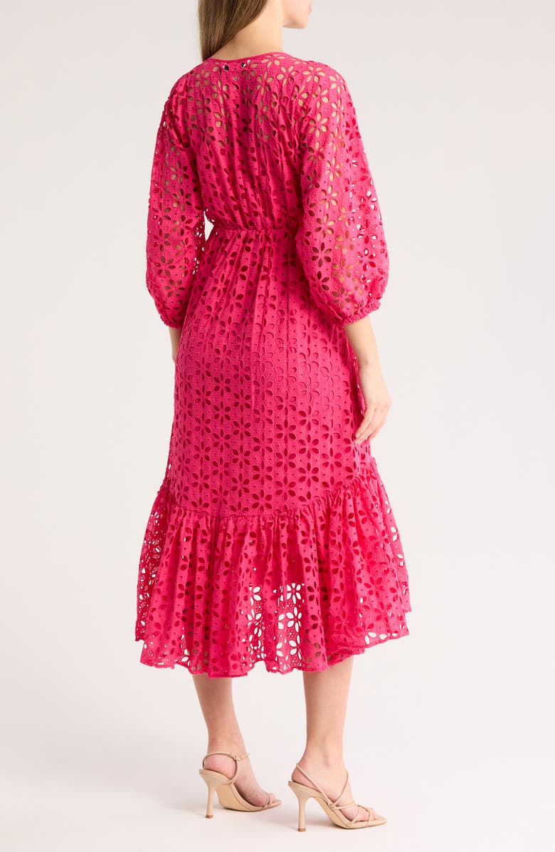 Trina Turk Golden Gate Cotton Eyelet Dress, Alternate, color,