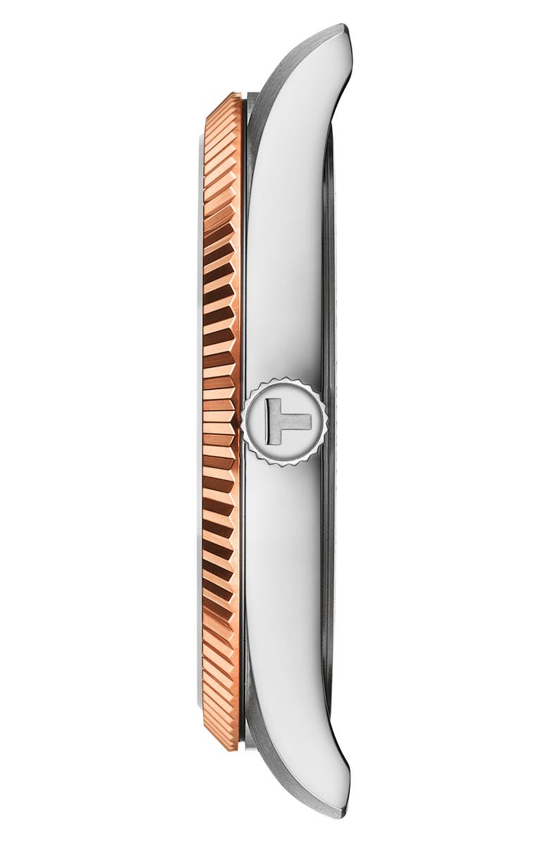 Tissot Ballade Two-Tone Bracelet Watch, 40mm, Alternate, color, Brown