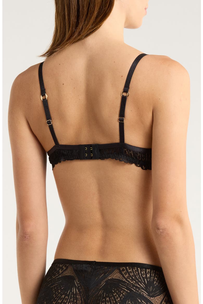 Peyton Embroidered Underwire Bra, Alternate, color, BLACK