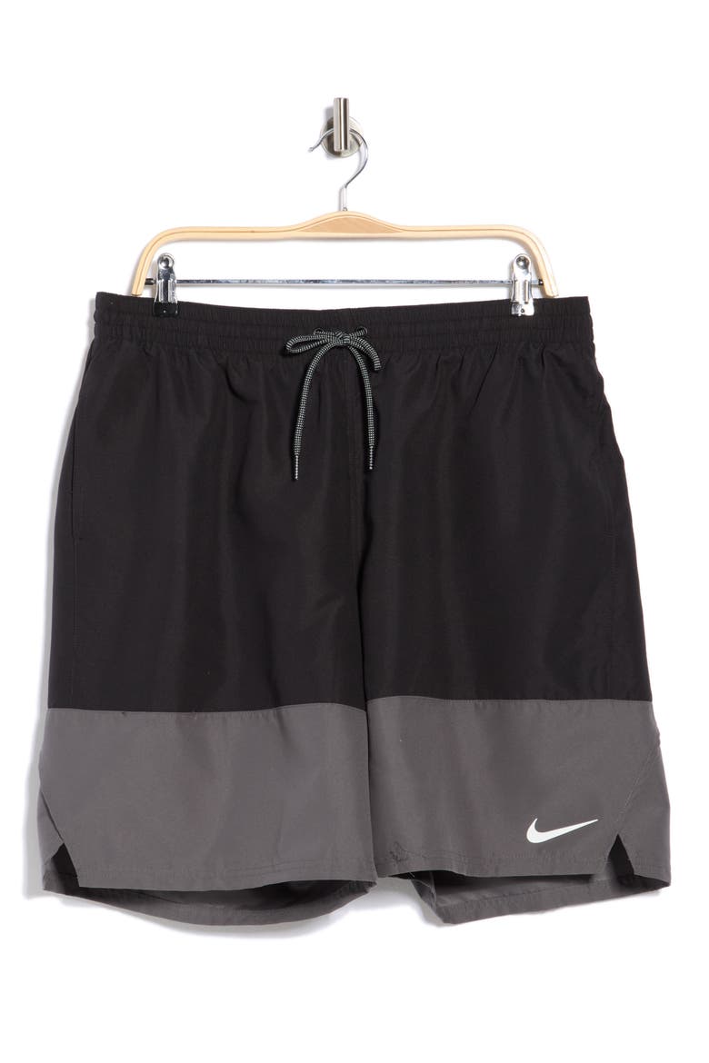 Volley 9-Inch Cargo Swim Trunks, Alternate, color, BLACK