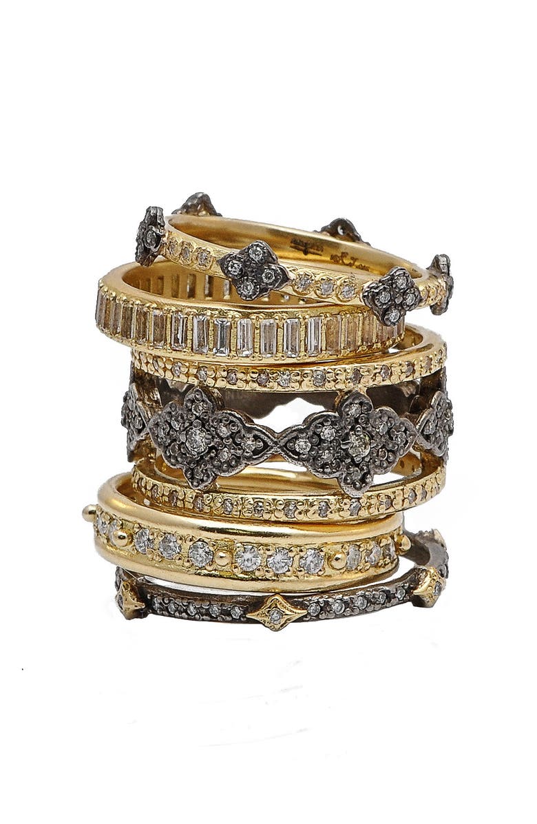 Armenta Old World Diamond Station Ring, Alternate, color, Gold