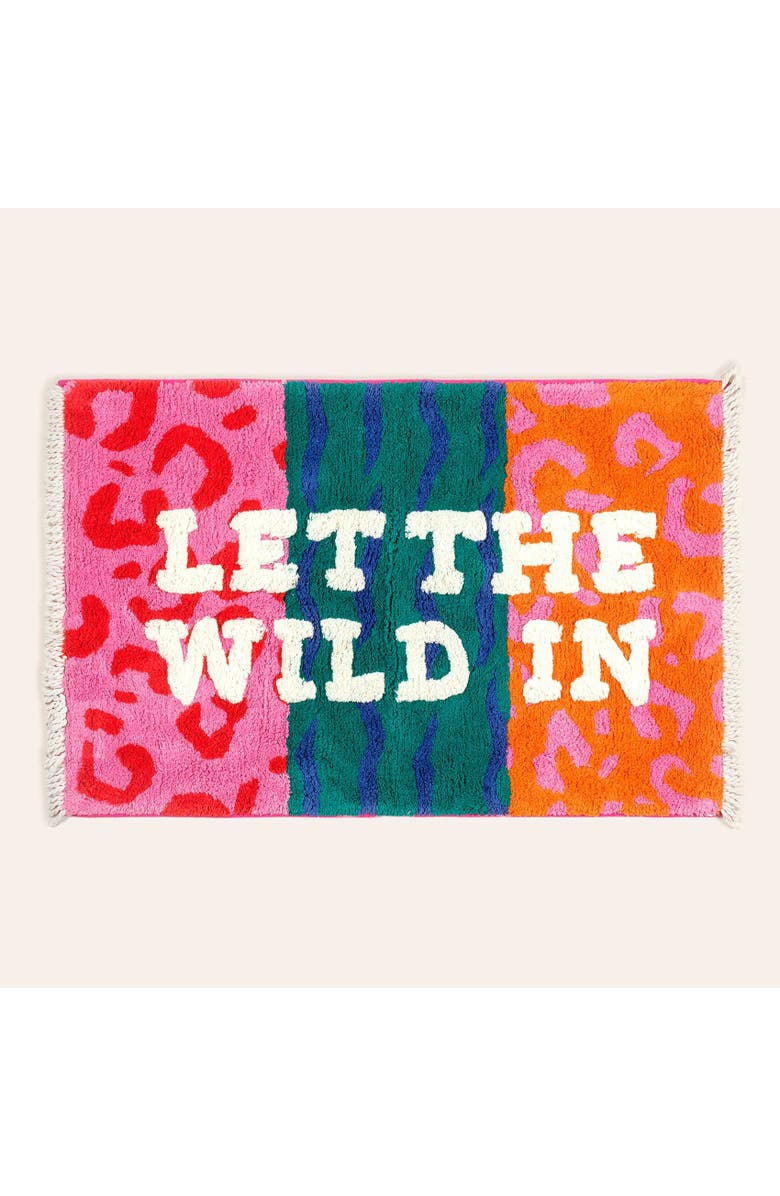 Zsa Zsa Zsu Punjab Tasseled 100% Cotton Bath Mat 24X35 In Wild, Main, color, Red