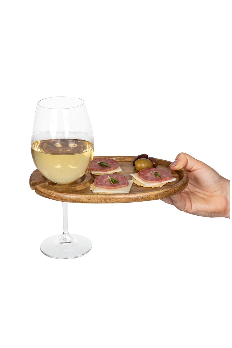 Set of 4 Appetizer Plates, Alternate, color, BROWN