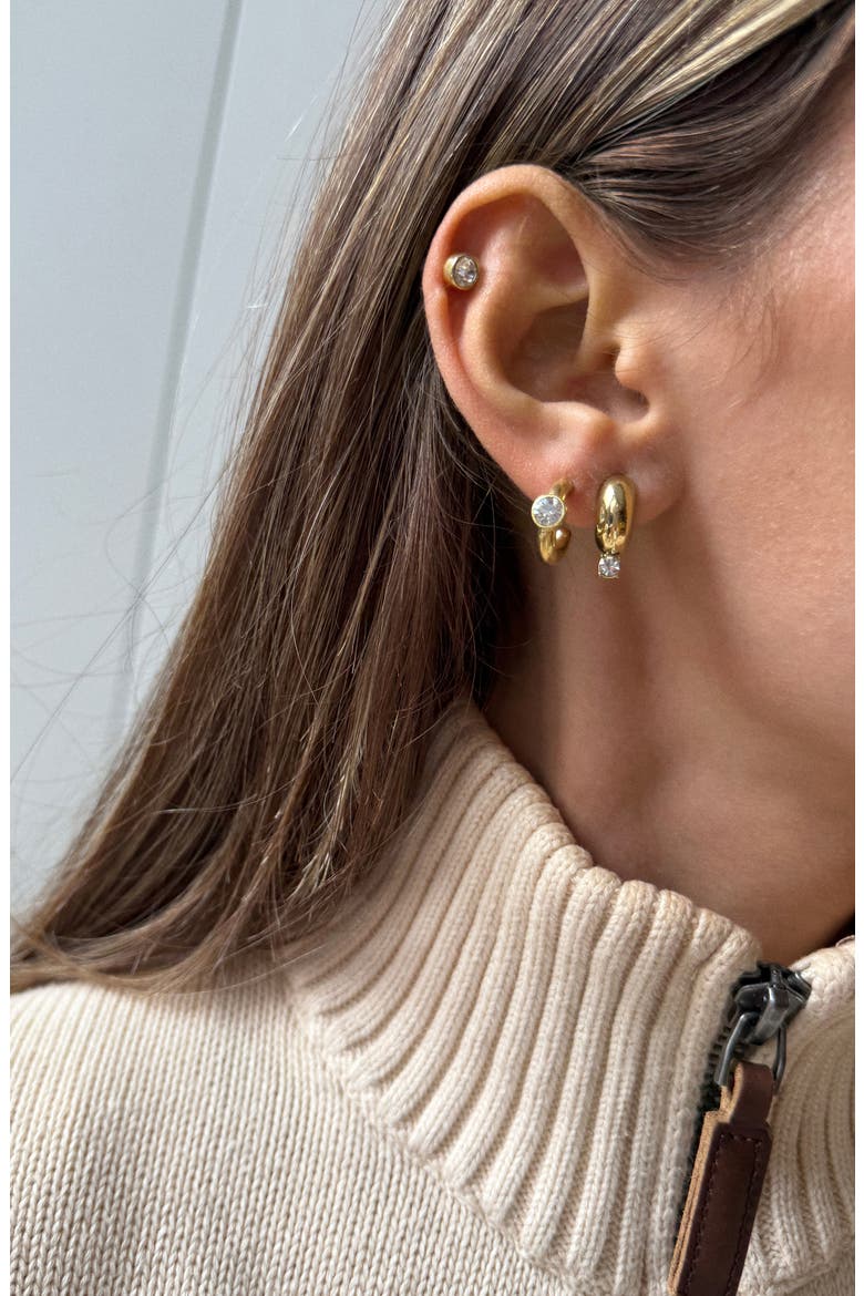 Katie Gold Earrings Set, Alternate, color, BRASS/ GLASS CRYSTAL