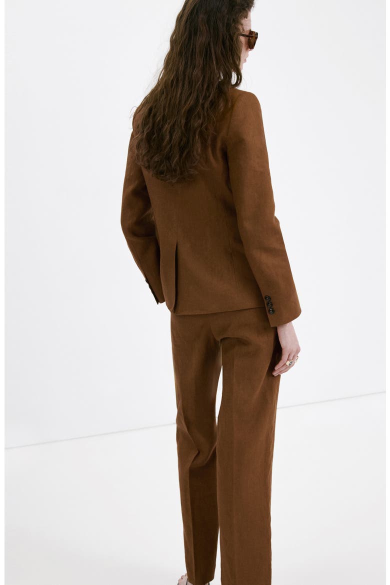 Linen Suit Blazer, Alternate, color, BROWN