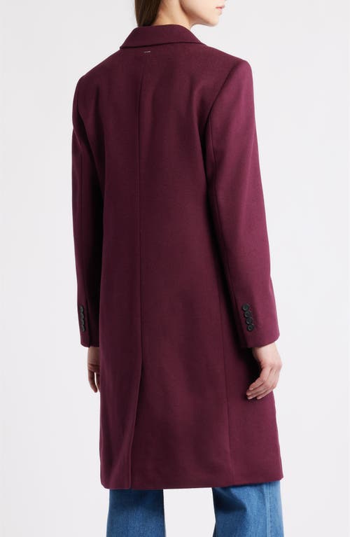 Hugo Boss Boss Classin Wool Coat In Purple