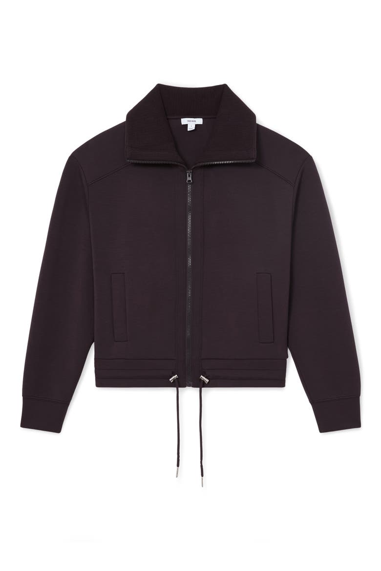 Laurrie Scuba Track Jacket, Alternate, color, GRAPE BURGUNDY