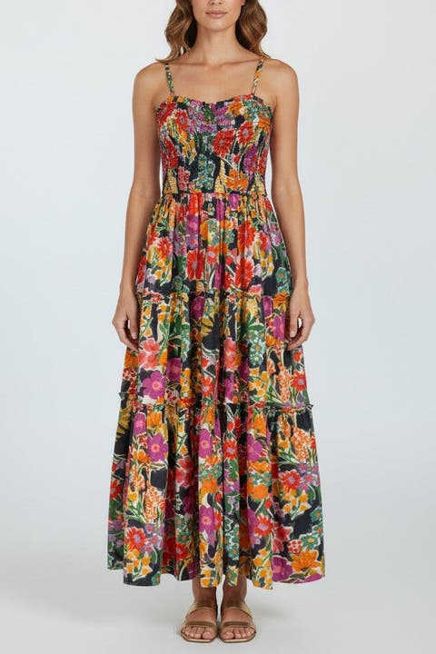 Cecilia Smocked Tiered Maxi Dress