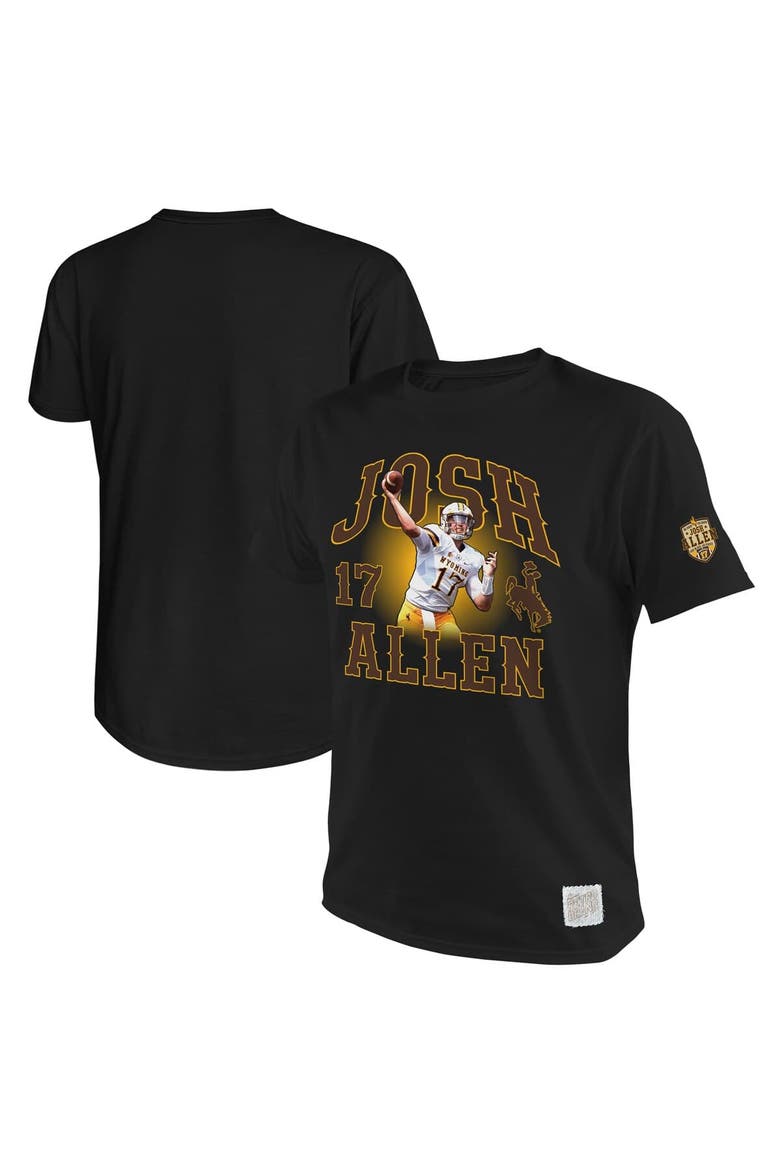 Men's Original Retro Brand Josh Allen Black Wyoming Cowboys Name & Number T-Shirt, Main, color, Black
