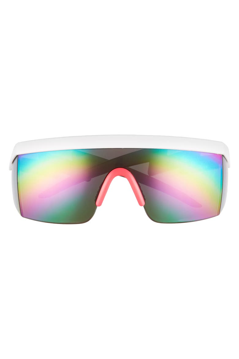 Sport Shield Sunglasses, Alternate, color, PINK / WHITE