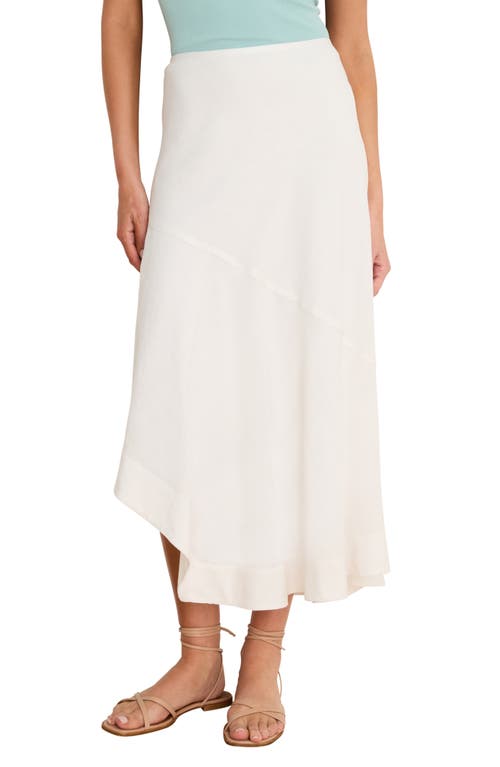 Nic + Zoe Nic+zoe Long Engagement Rumba Linen Blend Skirt In White