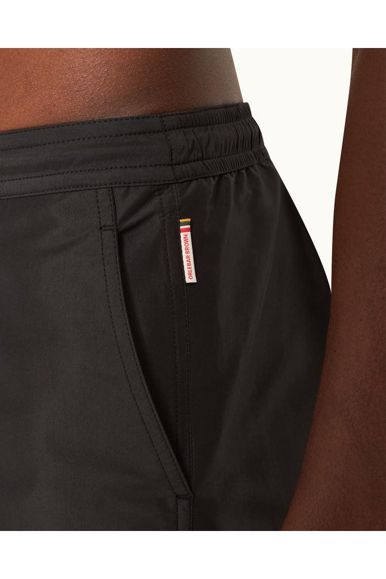 Bulldog Drawcord Mid-Length Lightweight Drawcord Swim Shorts, Alternate, color, Black