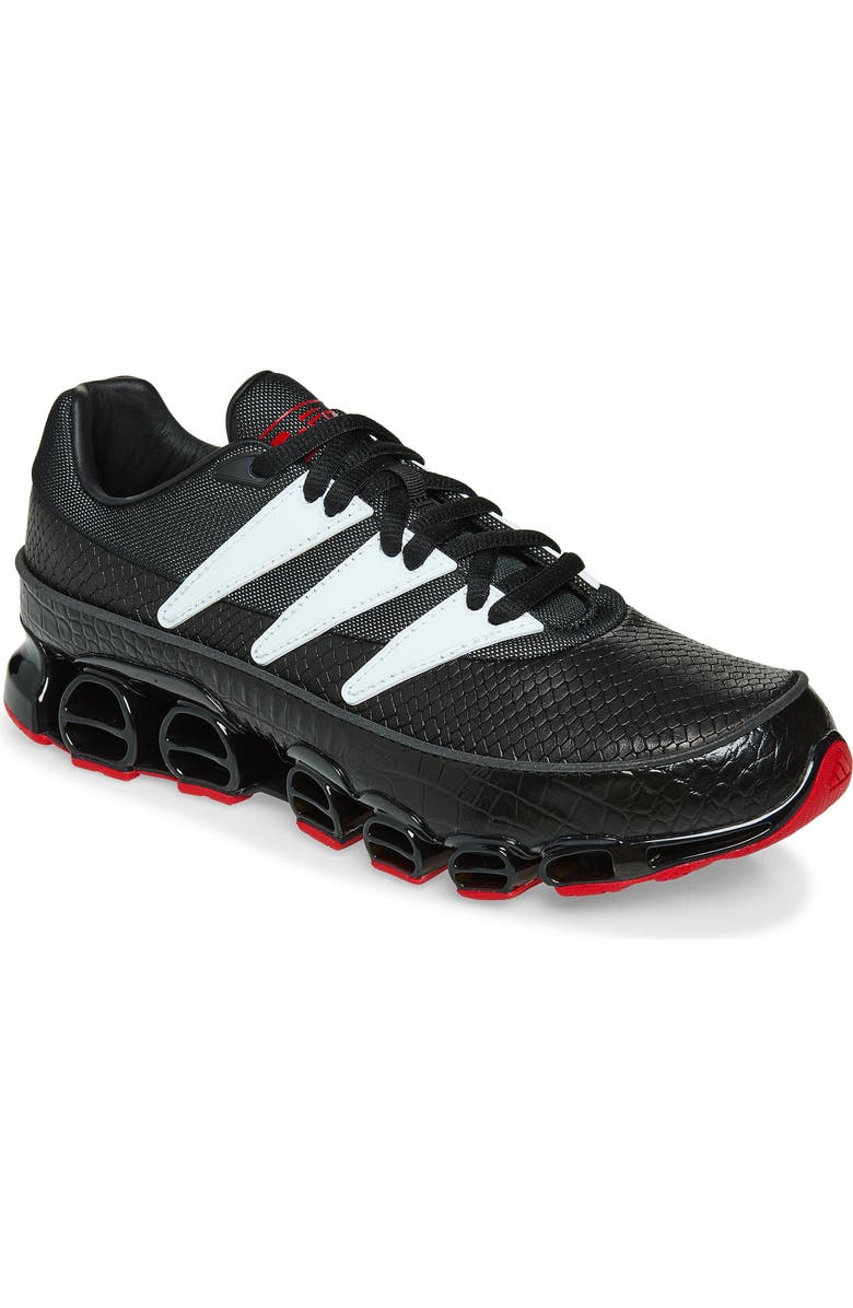 adidas Gender Inclusive Jabbar Low Sneaker, Main, color, Core Black/ White/ Scarlet